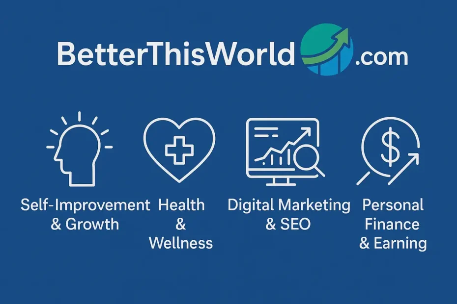 BetterThisWorld.com self-growth SEO health finance icons
